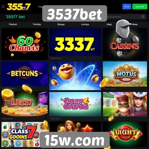 Variedade de jogos disponíveis na 3537bet